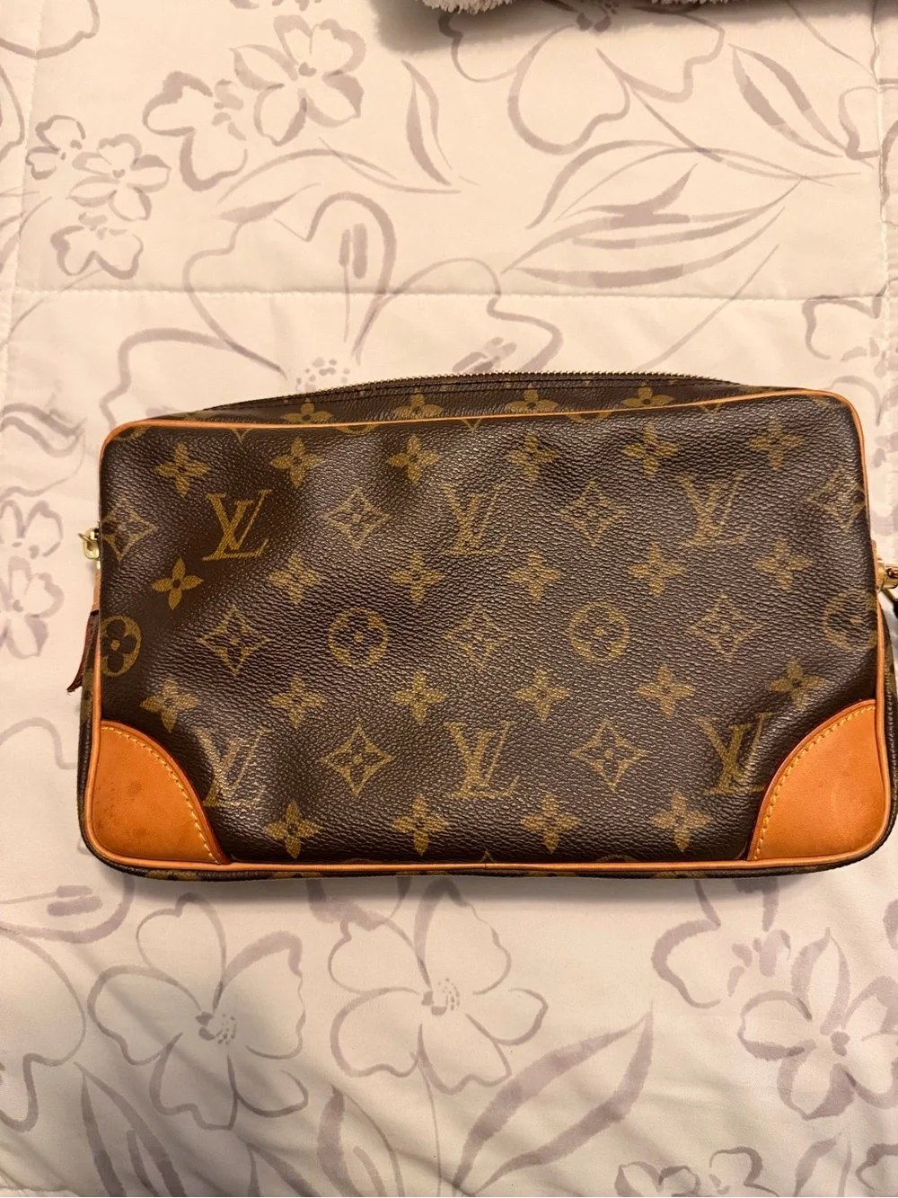 Louis Vuitton Monogram Marlee Dragonee Pouch in Brown and Tan